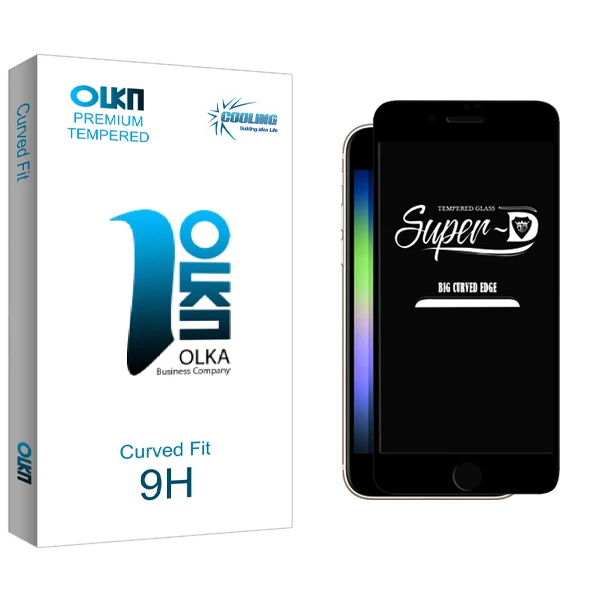 محافظ صفحه نمایش شیشه ای کولینگ مدل Olka Glass Super-D مناسب برای گوشی موبایل اپل iPhone Se 2022