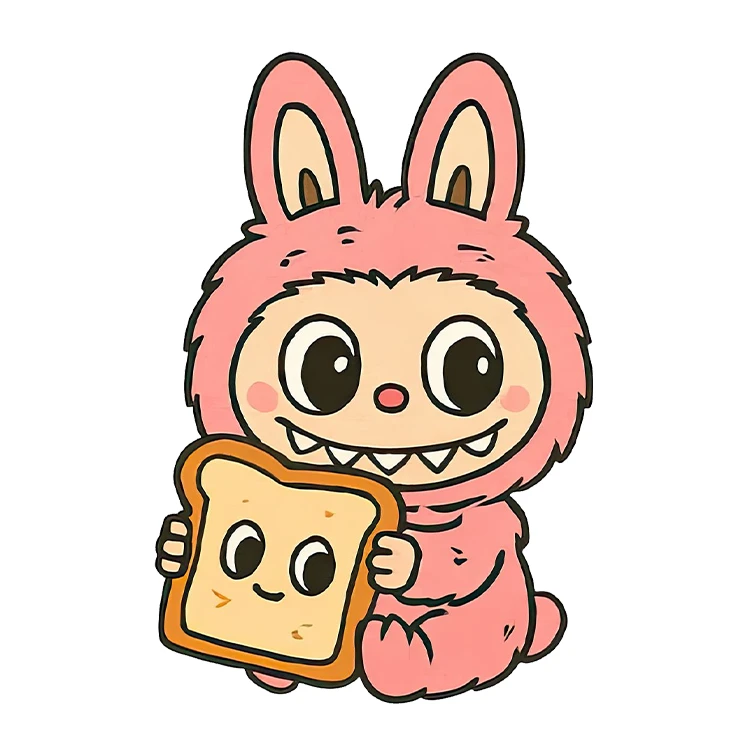 استیکر پارچه و لباس پاد آفرین مدل عروسک لبوبو کد S3132