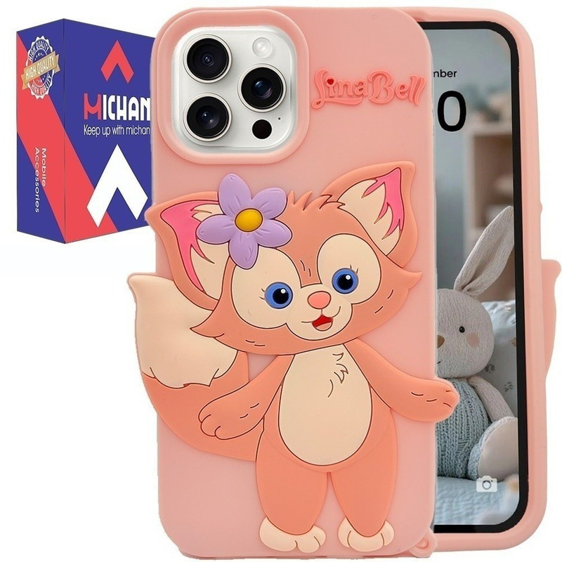 کاور میچان طرح گربه ملوس مناسب برای گوشی موبایل اپل IPHONE 14 PROMAX/15 PROMAX