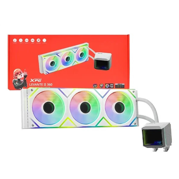 سیستم خنک‌کننده آبی ای دیتا ایکس پی جی مدل XPG LEVANTE II 360 White