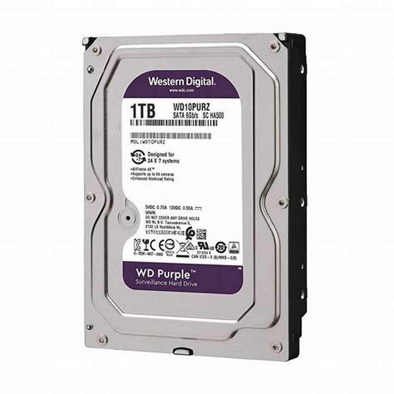 هارددیسک اینترنال وسترن دیجیتال مدل Purple WD100PURZ ظرفیت 1 ترابایت هارددیسک اینترنال وسترن دیجیتال مدل Purple WD100PURZ ظرفیت 1 ترابایت