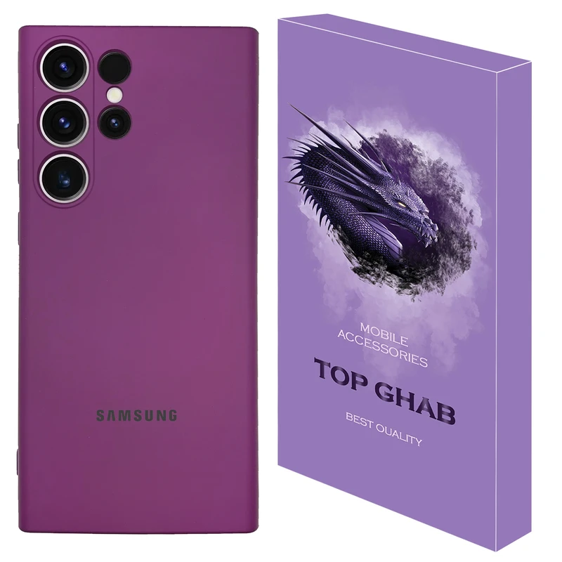 کاور تاپ قاب مدل سیلیکونی_پاککنی مناسب برای گوشی موبایل سامسونگ Galaxy S23 Ultra