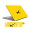 استیکر لپ تاپ گراسیپا طرح نایک زرد مناسب برای لپ تاپ 15 اینچی به همراه برچسب حروف فارسی کیبورد