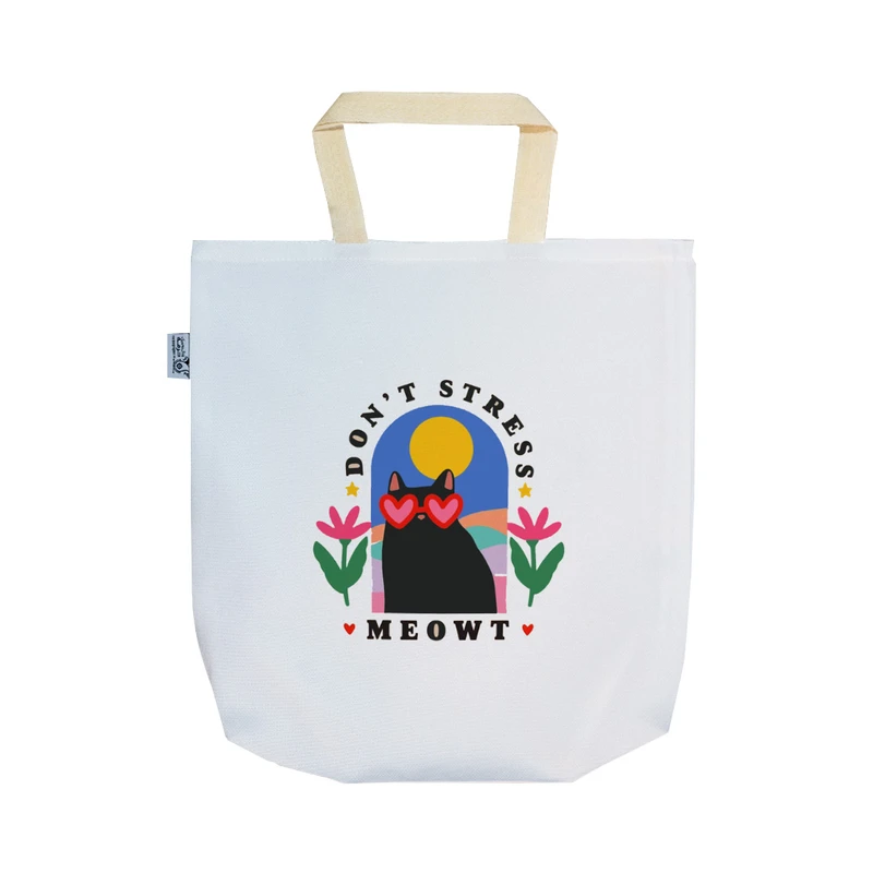 ساک خرید ترمه طراحان ایده مدل پترن گربه کد strm1115 - SS