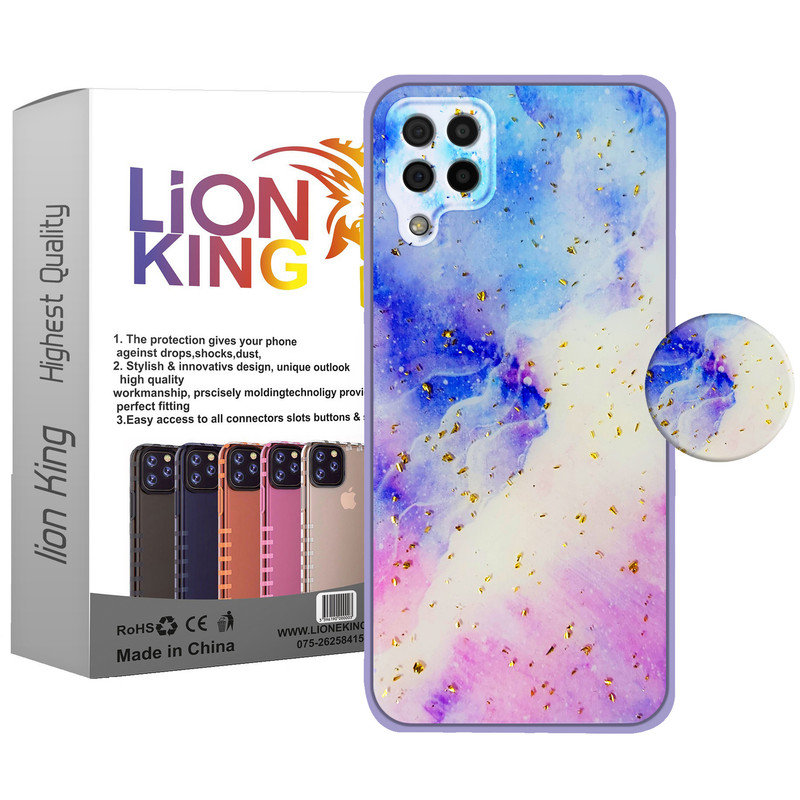 کاور لاین کینگ مدل Kahkeshaniha مناسب برای گوشی موبایل سامسونگ Galaxy A22 4G  به همراه پایه نگهدارنده