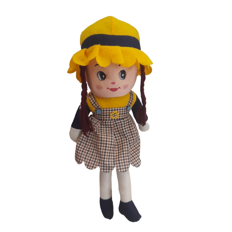 عروسک پارچه‌ای مدل دختر آفتابگردان کد ۰۱ ارتفاع ۴۵ سانتی‌متر