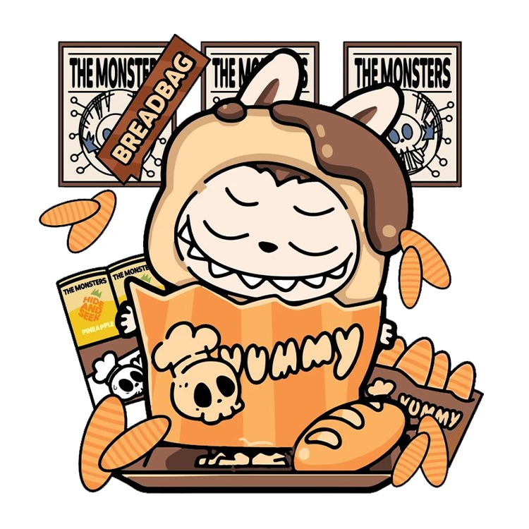 استیکر پارچه و لباس پاد آفرین مدل عروسک لبوبو کد S1067