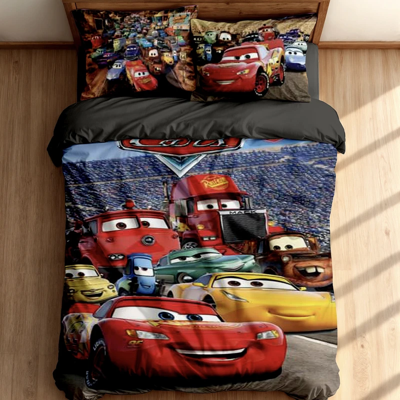 سرویس خواب یک نفره 5 تکه مدل ماشین مک کویین کد McQueen 2