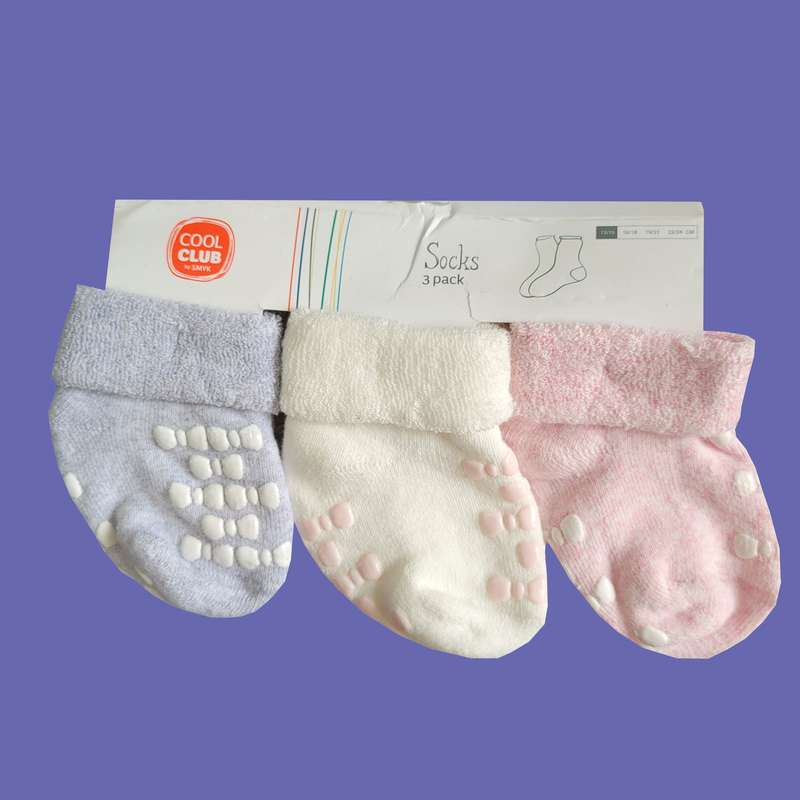 جوراب نوزادی کول کلاب مدل g-641 بسته 3 عددی