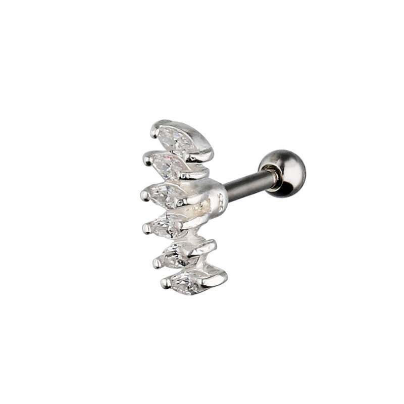 پیرسینگ نقره زنانه مدل نگین دار پیرسینگ نقره زنانه مدل نگین دار