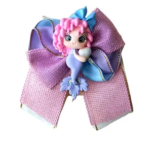 گیره مو دخترانه مدل پاپیون پیکسل پری دریایی