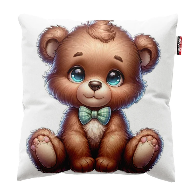 کوسن پاد آفرین مدل خرسی کد 1498 سایز 30*30 سانتی متر