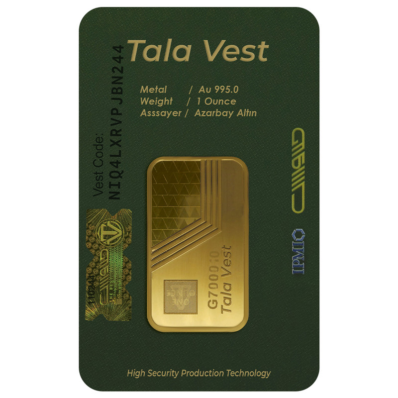 شمش طلا 24 عیار طلاوست مدل 1 ounce - 2