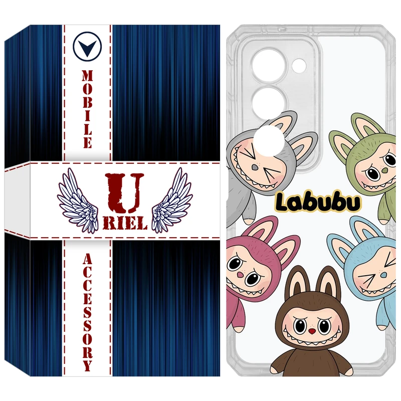 کاور یوریل مدل Clear کد 102 طرح لبوبو مناسب برای گوشی موبایل شیائومی Redmi 15 4G