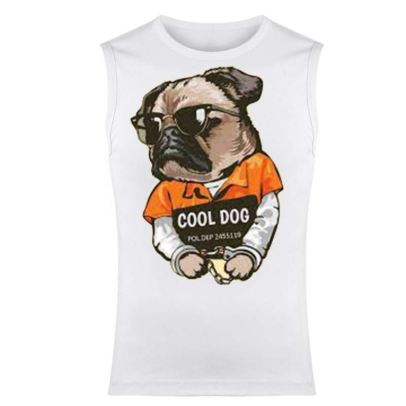 تاپ مردانه مدل COOL DOG کد 175 رنگ سفید