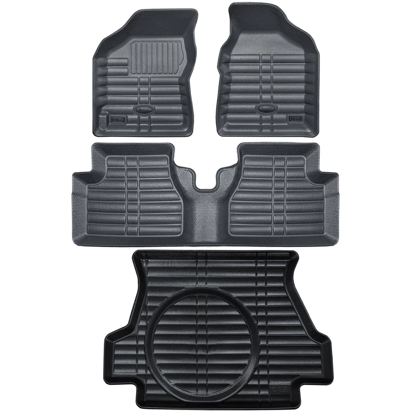 کفپوش سه بعدی خودرو بابل کارپت مدل اکونومی مناسب برای تیبا به همراه کفپوش صندوق