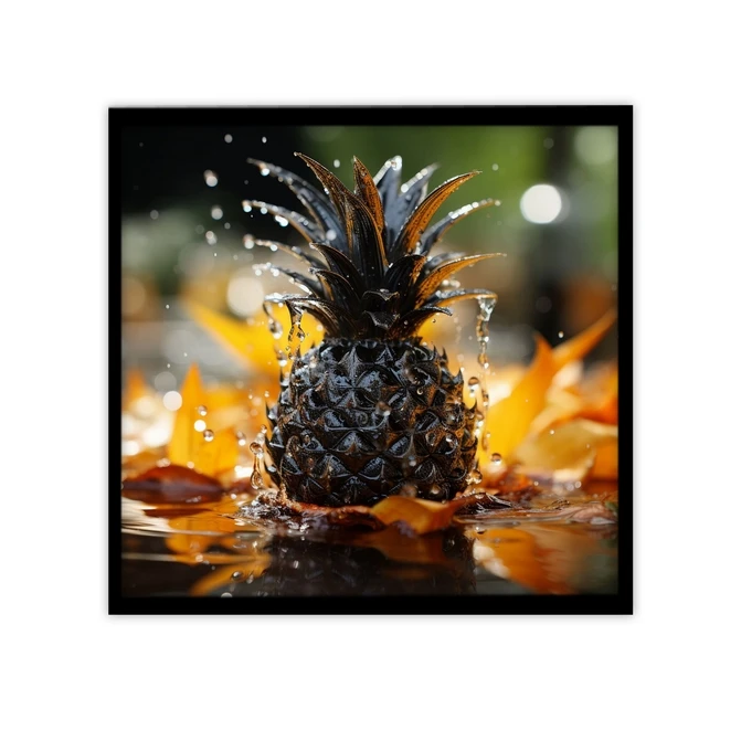 تابلو نوری بکلیت طرح عکس هنری آناناس مدل B-MID-18595