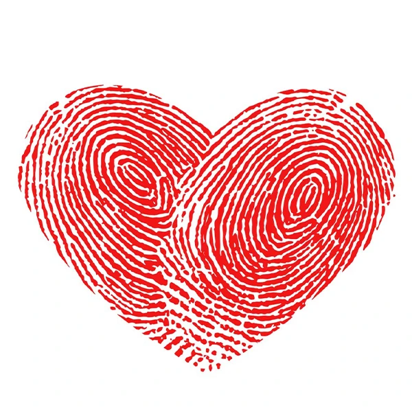 استیکر پارچه و لباس پاد آفرین طرح قلب کد 2614