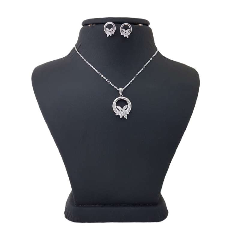 نیم ست نقره زنانه مدل گل