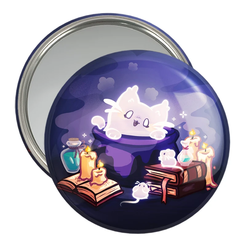 آینه جیبی خندالو مدل موش و گربه حیوانات بامزه  کد 21042