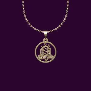 گردنبند طلا 18 عیار زنانه مدوپد مدل شمع کد NN2-1-1242