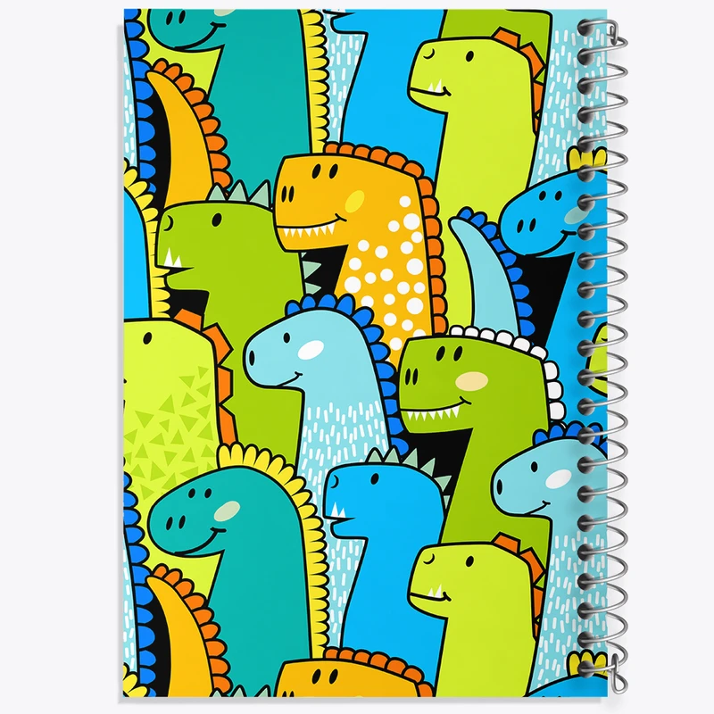 دفتر شطرنجی 50 برگ خندالو مدل دایناسور کیوت کد N906