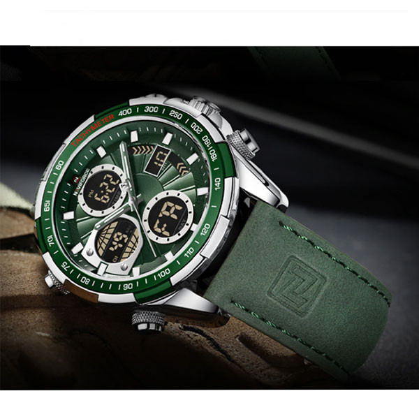 ساعت مچی عقربه‌ای مردانه کوارتز نیوی فورس مدل NF9197L S/GN/GN