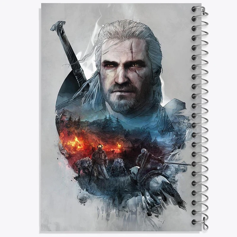 دفتر مشق 50 برگ خندالو مدل گرالت ویچر کد 30941