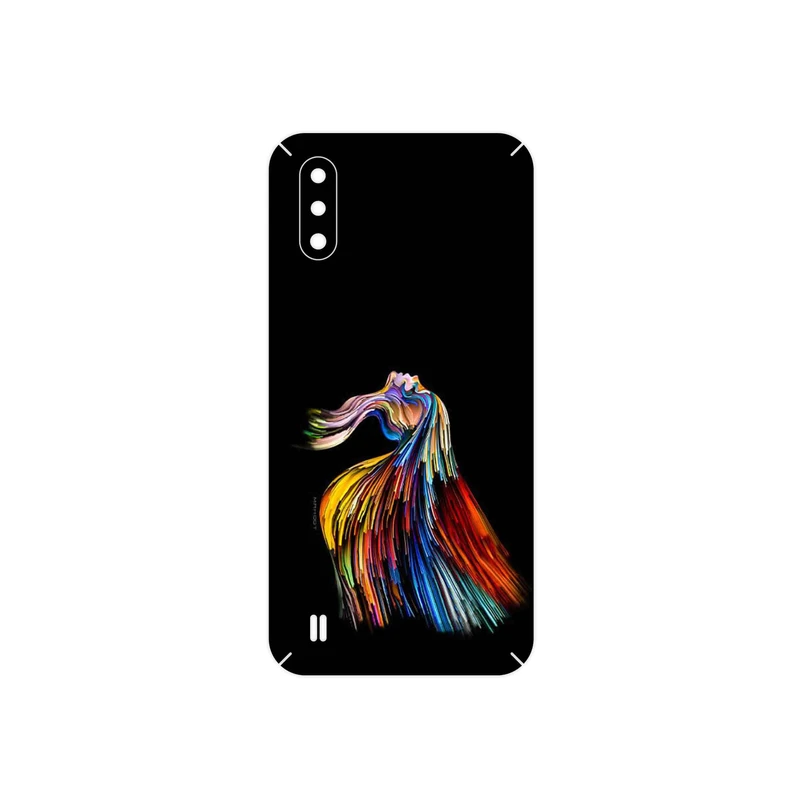 برچسب پوششی ماهوت مدل Rainbow Hair Digital Art مناسب برای گوشی موبایل سامسونگ Galaxy M01