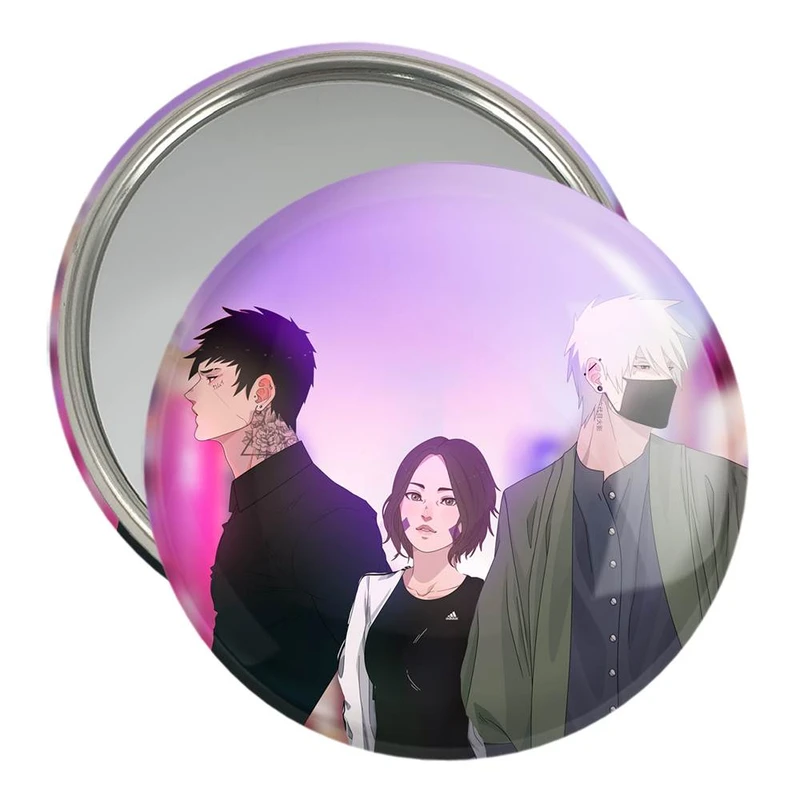 آینه جیبی خندالو مدل کاکاشی و رین و اوبیتو انیمه ناروتو Naruto  کد 11264