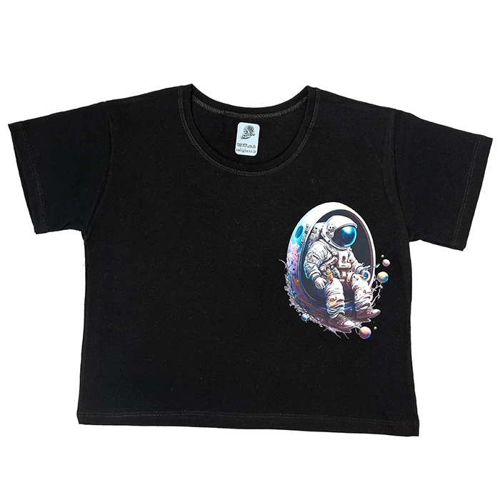 کراپ‌ تی‌شرت آستین کوتاه زنانه مدل 06