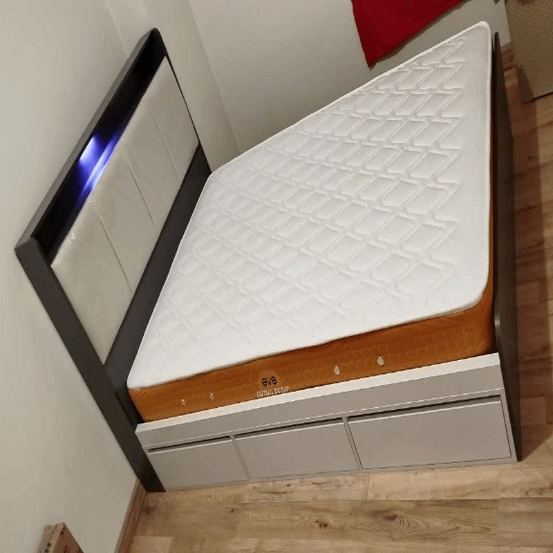 تخت‌خواب ملامینه یک نفره تخت خواب توپولون مدل a90 سایز 90 * 200 سانتی‌متر