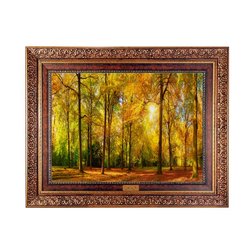 تابلو فرش ماشینی نقش نگار رضوی طرح منظره کد 5494C