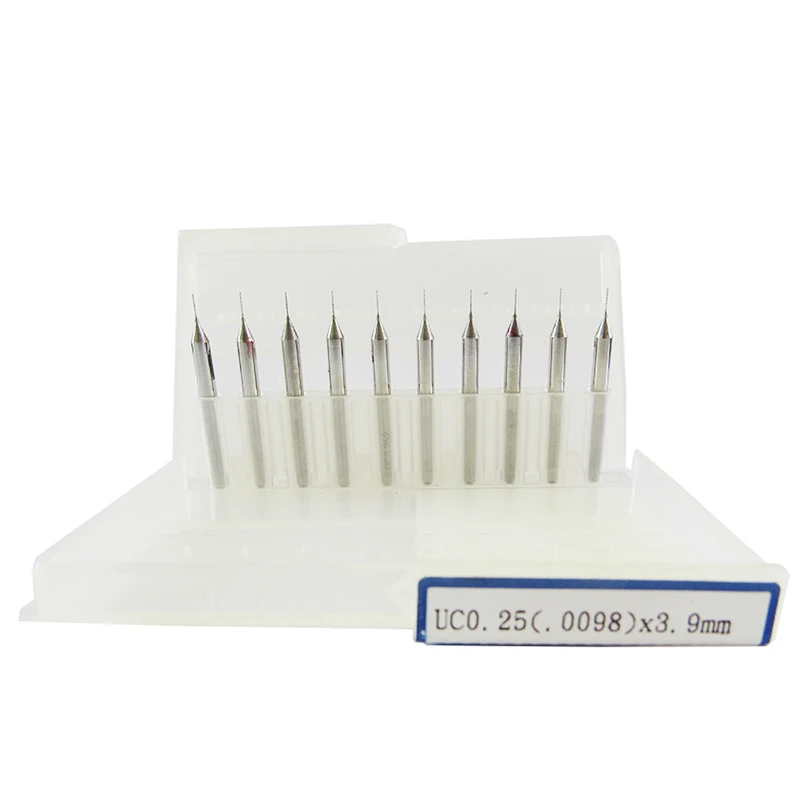 مته کارباید تاپ مدل S025 سایز 0.25 میلی متر مجموعه 10 عددی