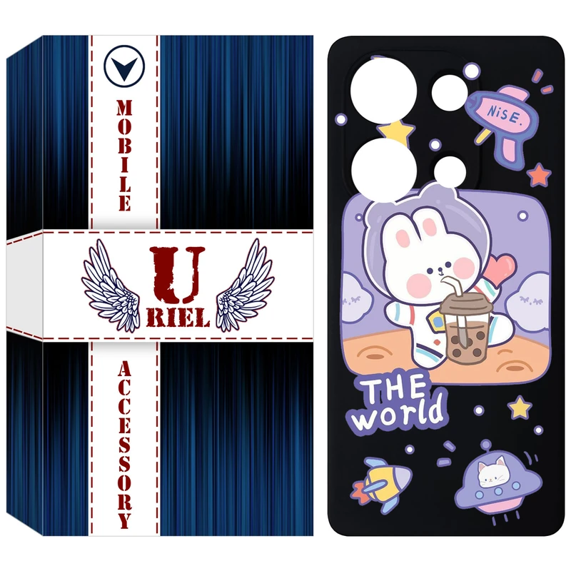 کاور یوریل مدل KSH کد 8 طرح خرگوش فضانورد مناسب برای گوشی موبایل شیائومی Poco M6 Pro