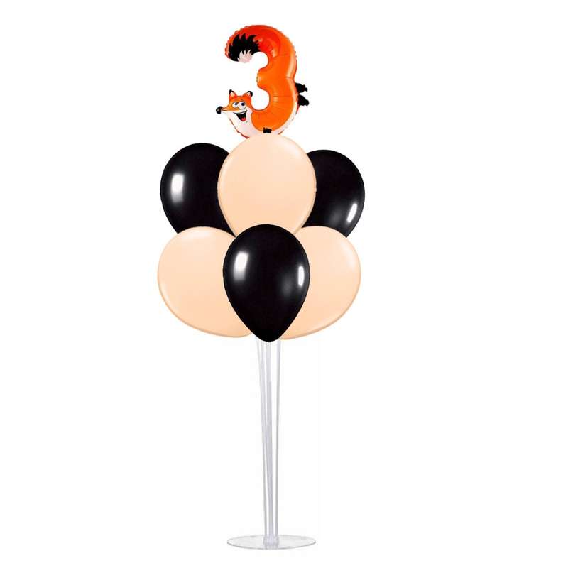 بادکنک تولد مدل روباه مجموعه 7 عددی به همراه استند بادکنک