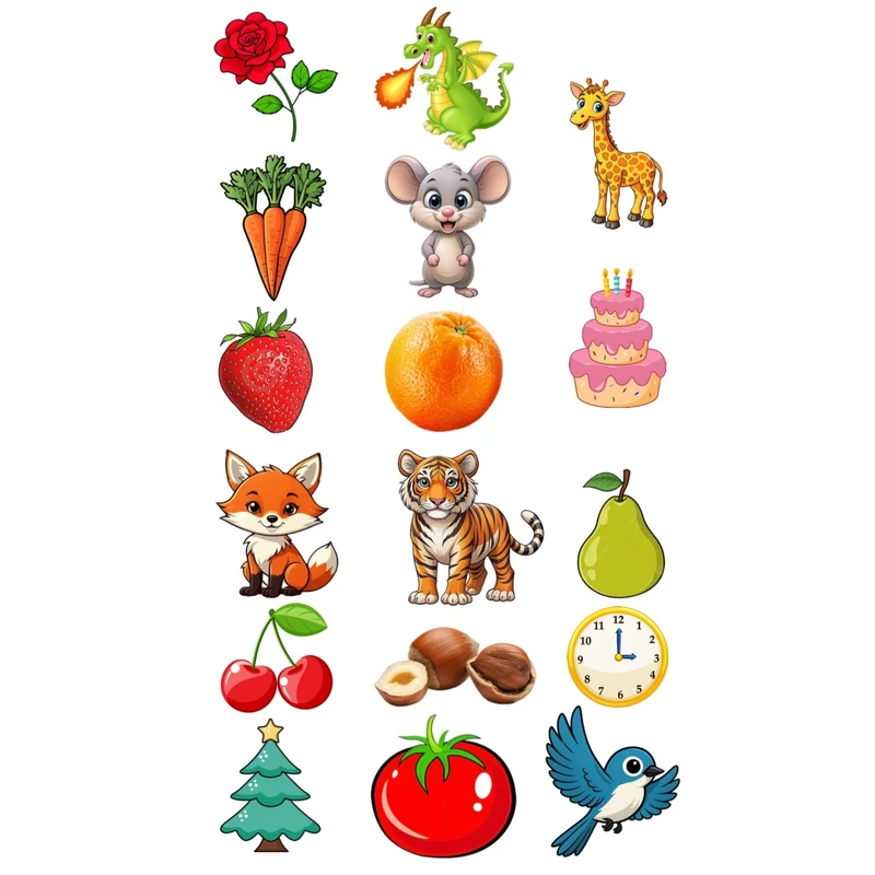 برچسب طرح حیوانات و میوه ها کد 484