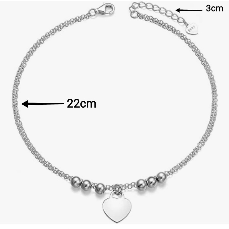 پابند نقره زنانه مدل گوی 565