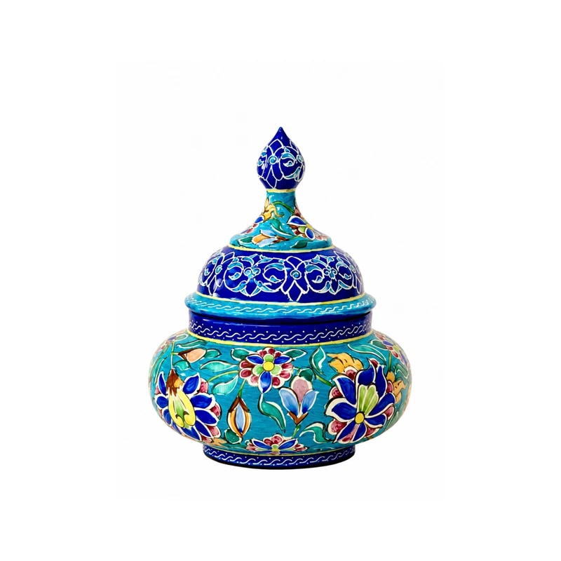 قندان میناکاری مسی کد 118