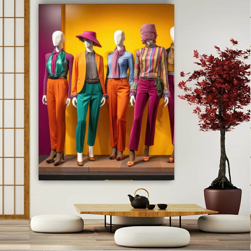 تابلو بوم طرح مخمل مد و فشن مدل لباس کد GR1259