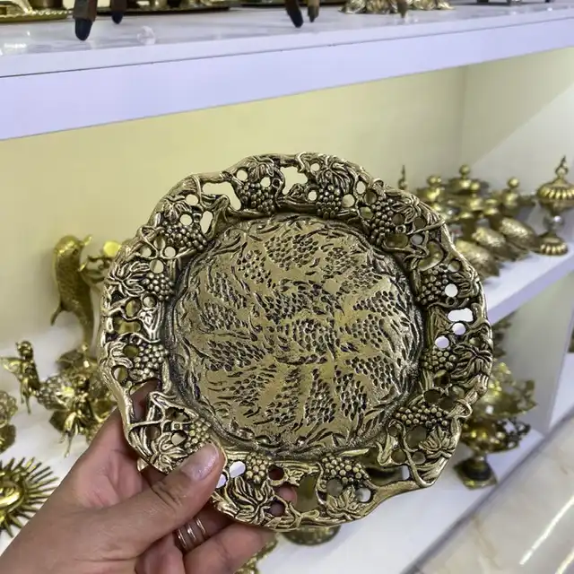 بشقاب برنجی مدل انگور102862