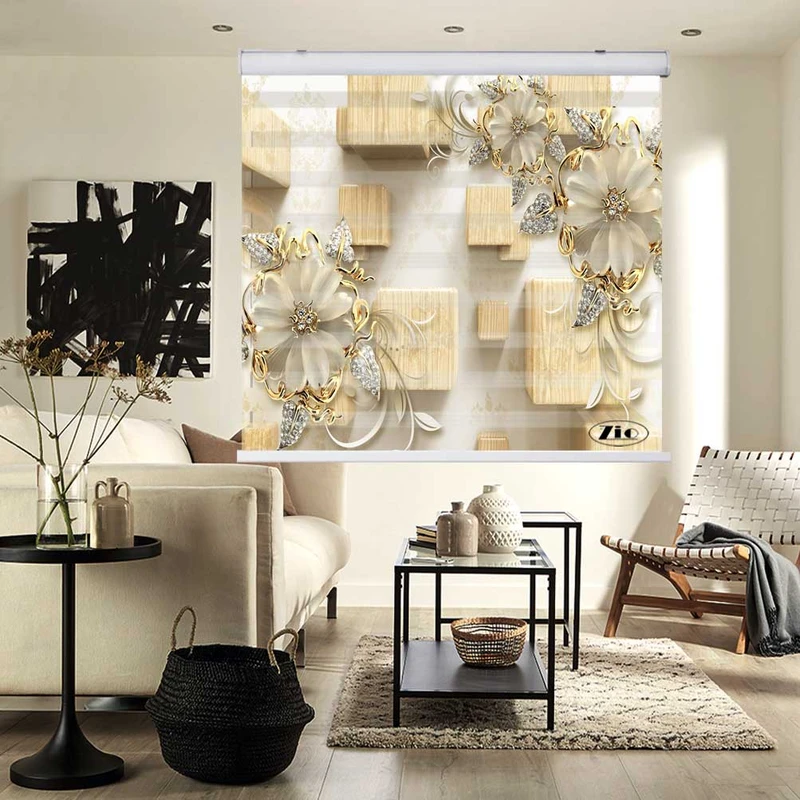 پرده زبرا زیو کد 3D1231 سایز 150x200 سانتی متر