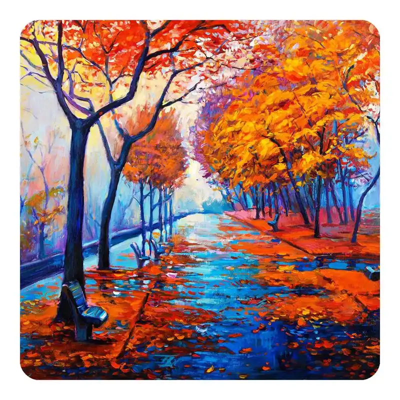 مگنت طرح نقاشی رنگ روغن پاییزی مدل mg10605