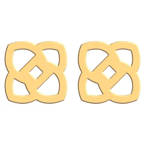 گوشواره طلا 18 عیار زنانه فرشته مدل اسلیمی WEL-000004