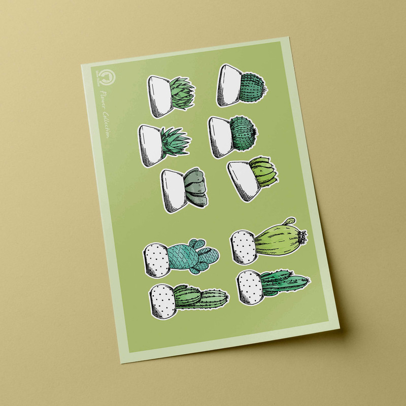 برچسب میو استیکر مدل فلاور کالکشن کد FC04