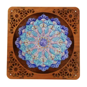 تابلو میناکاری مسی مدل گل کد 24 m b