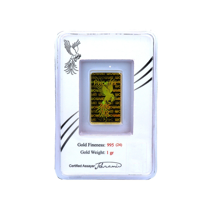 شمش طلا 24 عیار ایران‌ شمش مدل سیمرغ 1g - 2
