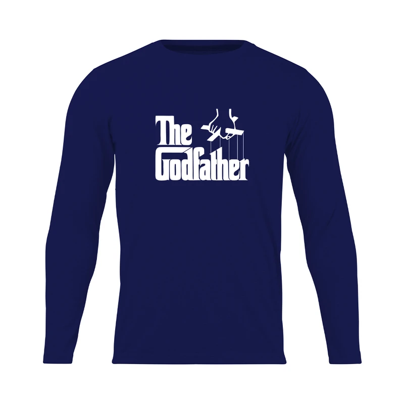 تی شرت آستین بلند مردانه مدل N1_0373_the god father رنگ سرمه ای