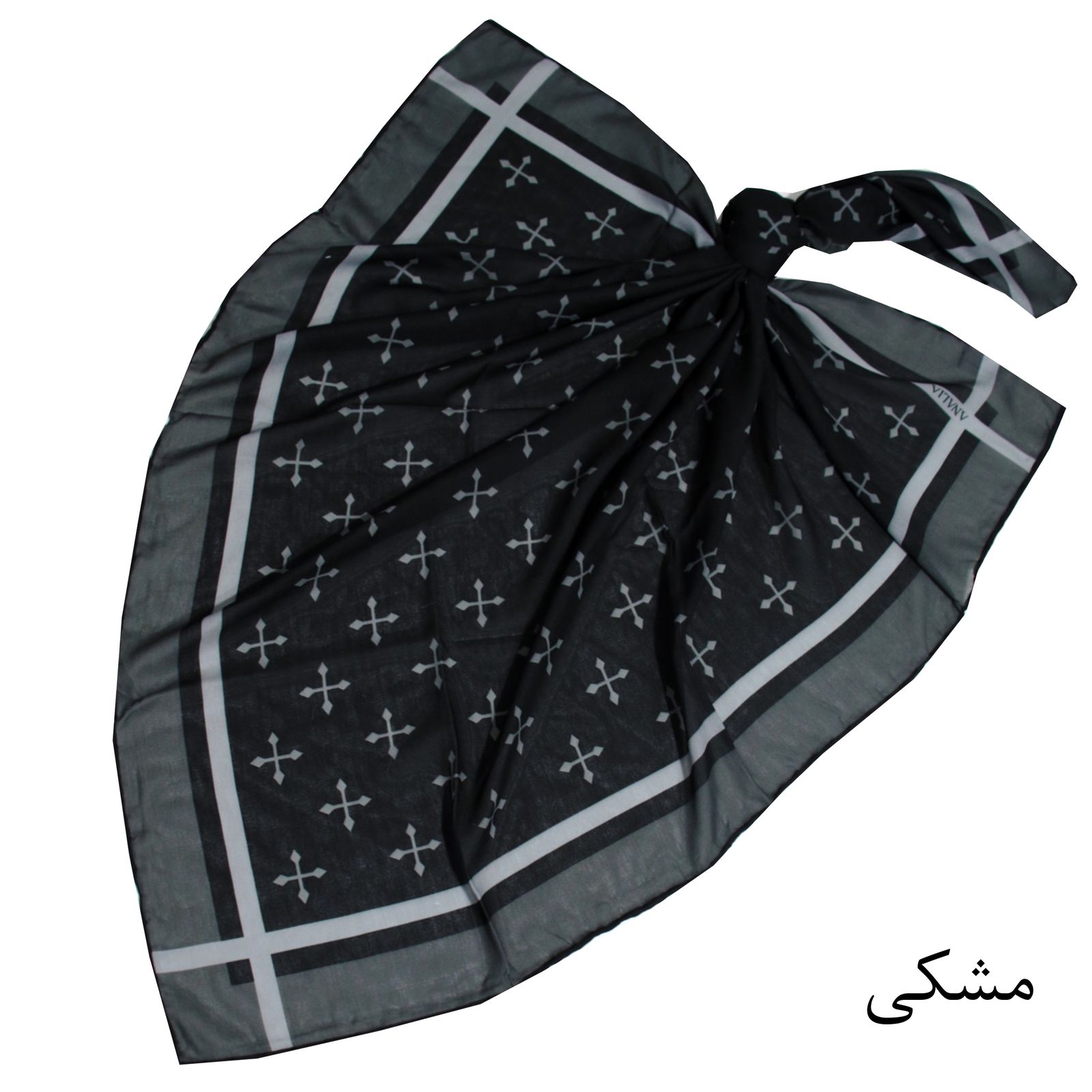 روسری زنانه مدل نخی خنک تابستانه محبوب با پترن ستاره کد ana-7096 -  - 19