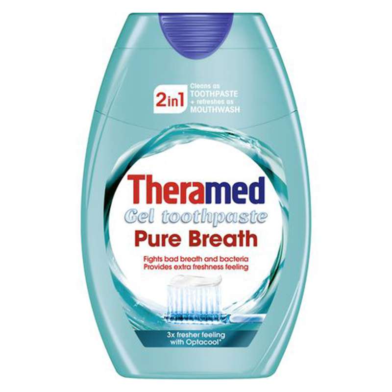 خمیردندان و دهان شویه ترامد مدل pure breath 2in1 حجم 75 میلی لیتر